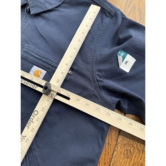 Carhartt Detroit Jacket Washed Navy XXL NWT - Picture 6 of 8